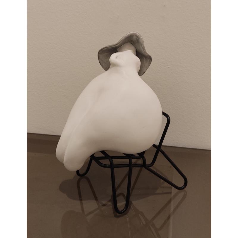 Sculpture Opale par Silve Aude | Sculpture Figuratif Nu Minimaliste Acrylique Céramique