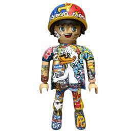 Sculpture PLAYMOBIL XXL RICARD PICSOU par Frany La Chipie | Sculpture Pop-art Graffiti, Posca Icones Pop