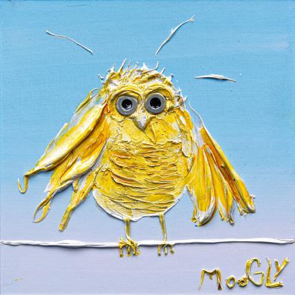 Peinture Long-courrius par Moogly | Tableau Art Singulier Acrylique, Carton, Pigments, Résine Animaux