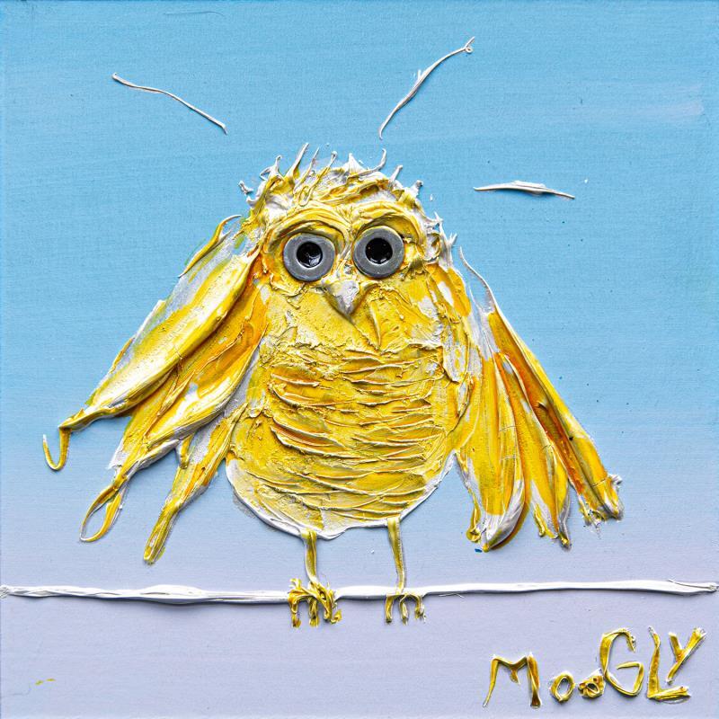 Gemälde Long-courrius von Moogly | Gemälde Art brut Tiere Pappe Acryl Harz Pigmente