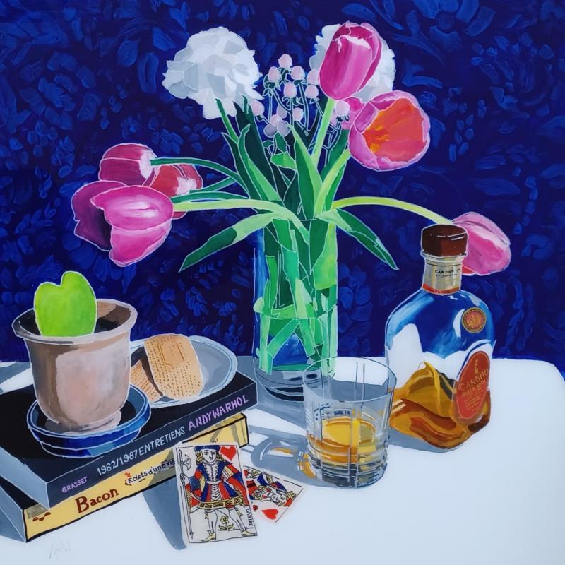 Peinture Les jeux de Francis et Andy par Auriol Philippe | Tableau Figuratif Natures mortes Plexiglas Acrylique Posca