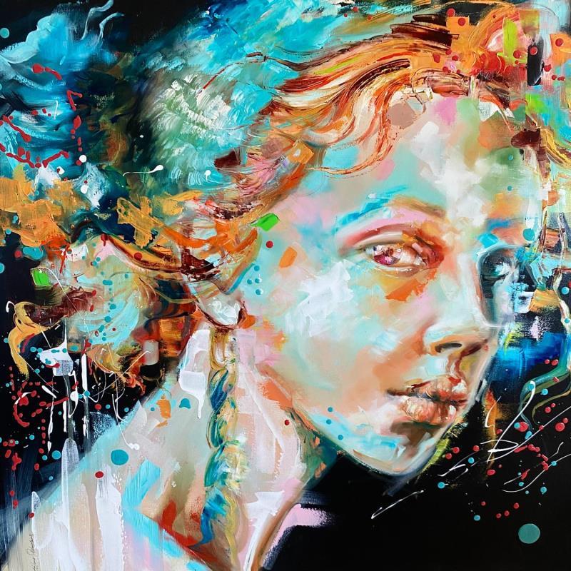 Painting bolle blu by Abbondanzia Monica | Painting Figurative Oil Acrylic