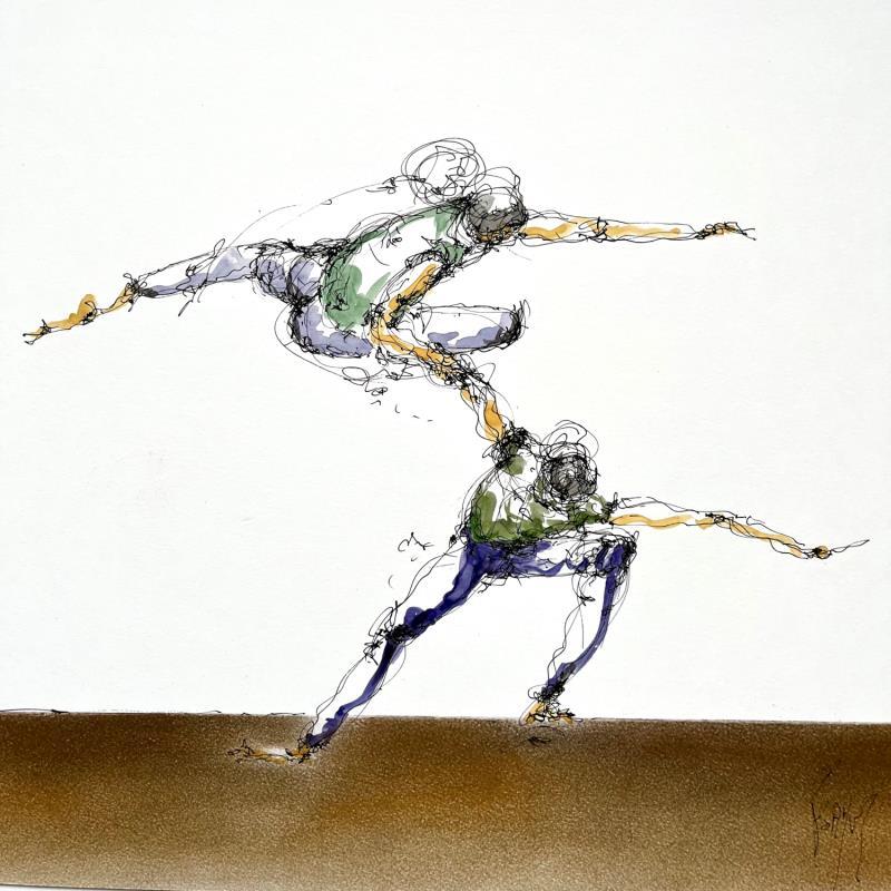 Painting jean et Marc by Sahuc François | Painting Figurative Nude Minimalist Acrylic Ink