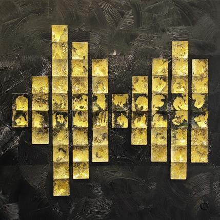 Pintura Symphonie por Bauquel Véronique | Pintura Abstracto Collage Minimalista