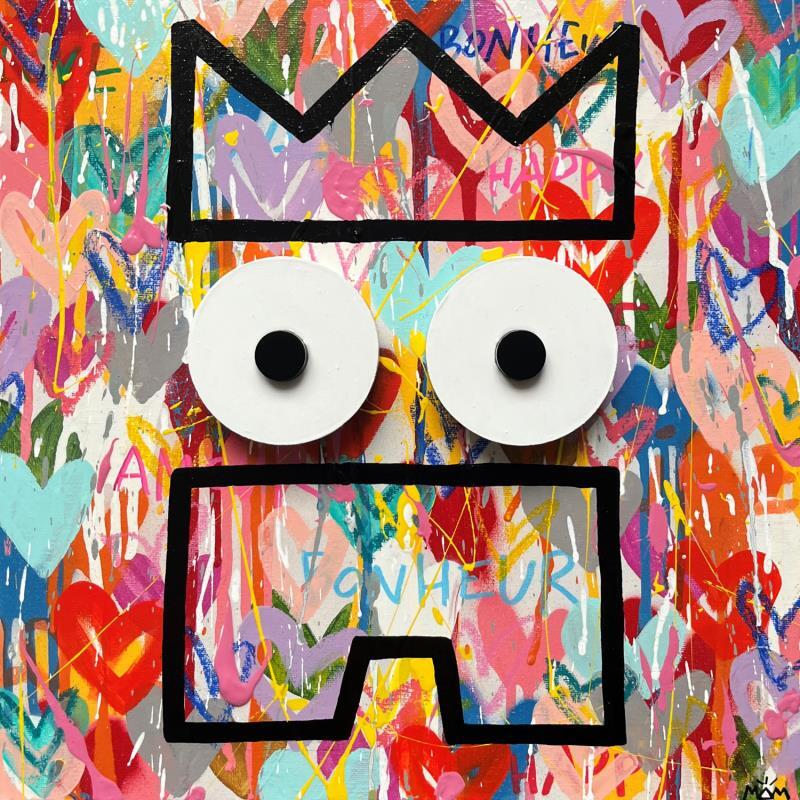 Peinture MON POTE par Mam | Tableau Street Art Portraits Icones Pop Minimaliste Acrylique