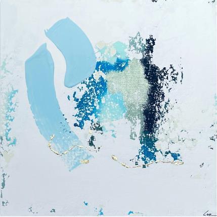 Pintura A l'aube du 19 mai por Luz Alexandra | Pintura Abstracto Acrílico, Hoja de oro Minimalista