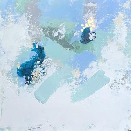 Pintura Aurore por Luz Alexandra | Pintura Abstracto Acrílico, Hoja de oro, Pastel Minimalista