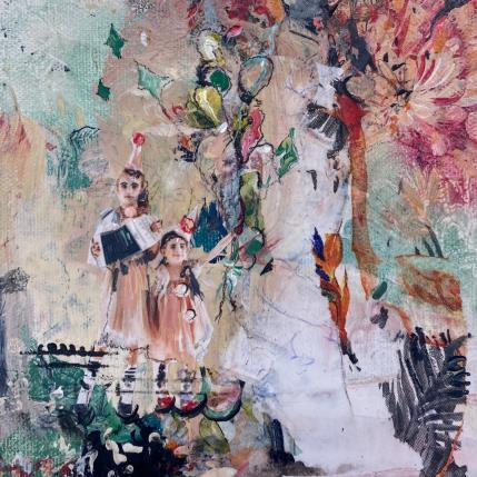 Painting Never want to grow up by Bergeron Marie-Josée | Painting Abstract Acrylic, Gluing, Paper, Posca