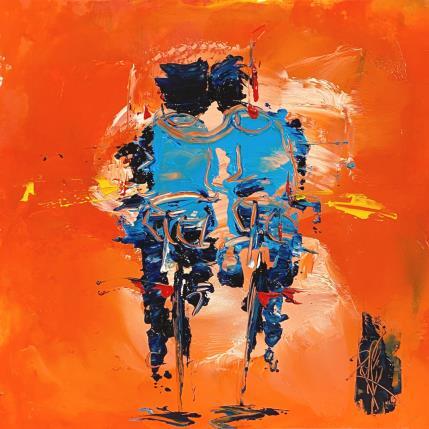 Painting Câlin by Raffin Christian | Painting Figurative Oil Life style