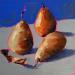 Painting Les 3 poires by Morales Géraldine | Painting Figurative Still-life Oil