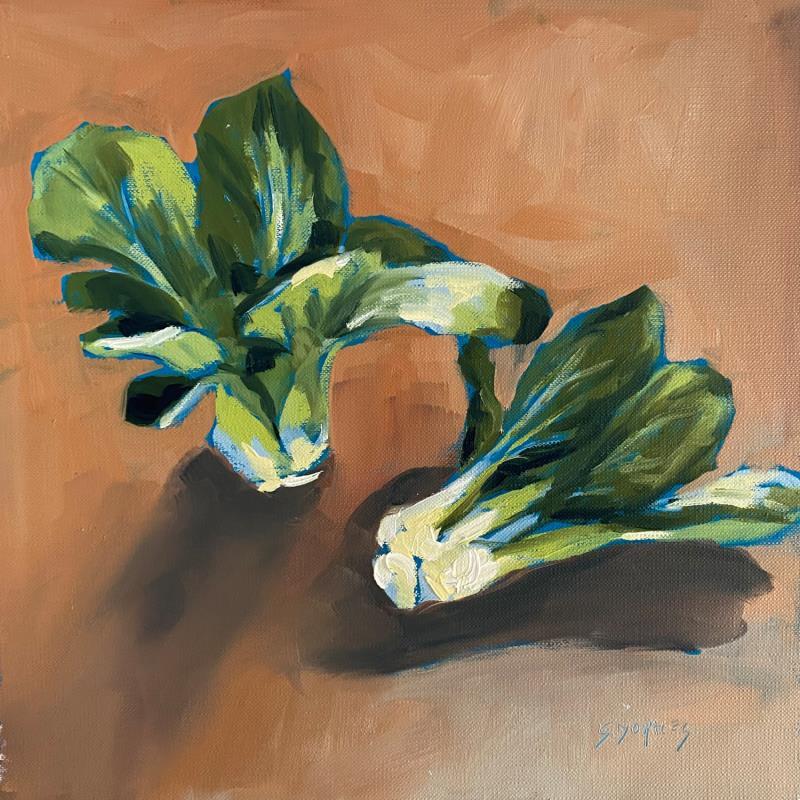 Painting chou chinois by Morales Géraldine | Painting Figurative Still-life Oil