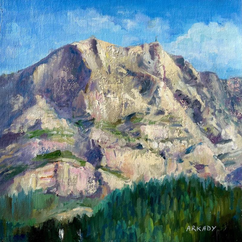 Peinture La montagne Sainte-Victoire 2 par Arkady | Tableau Figuratif Huile