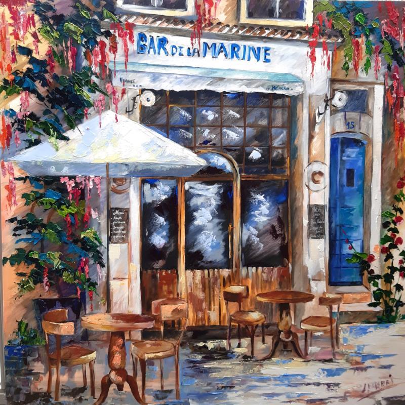 Painting BAR DE LA MARINE MARSEILLE by Laura Rose | Painting Figurative Life style Oil