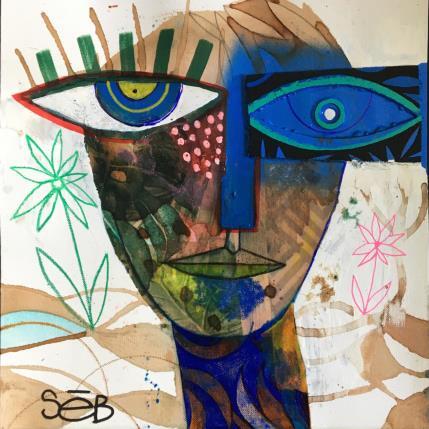 Pintura Aiyanna por Seb | Pintura Arte bruto Acrílico