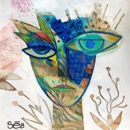 Pintura Vénus Kafé por Seb | Pintura Arte bruto Acrílico