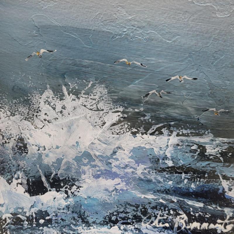 Gemälde Goélands von Ortis-Bommarito Nicole | Gemälde Figurativ Marine Acryl