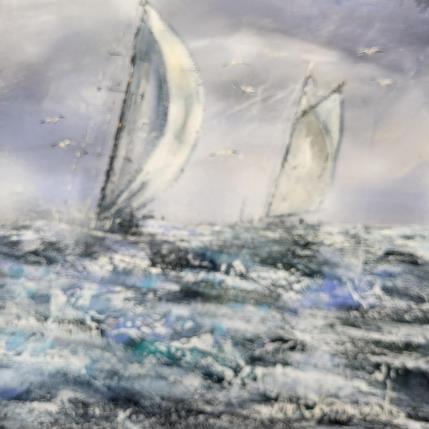 Painting On en a rêvé by Ortis-Bommarito Nicole | Painting Figurative Acrylic Marine