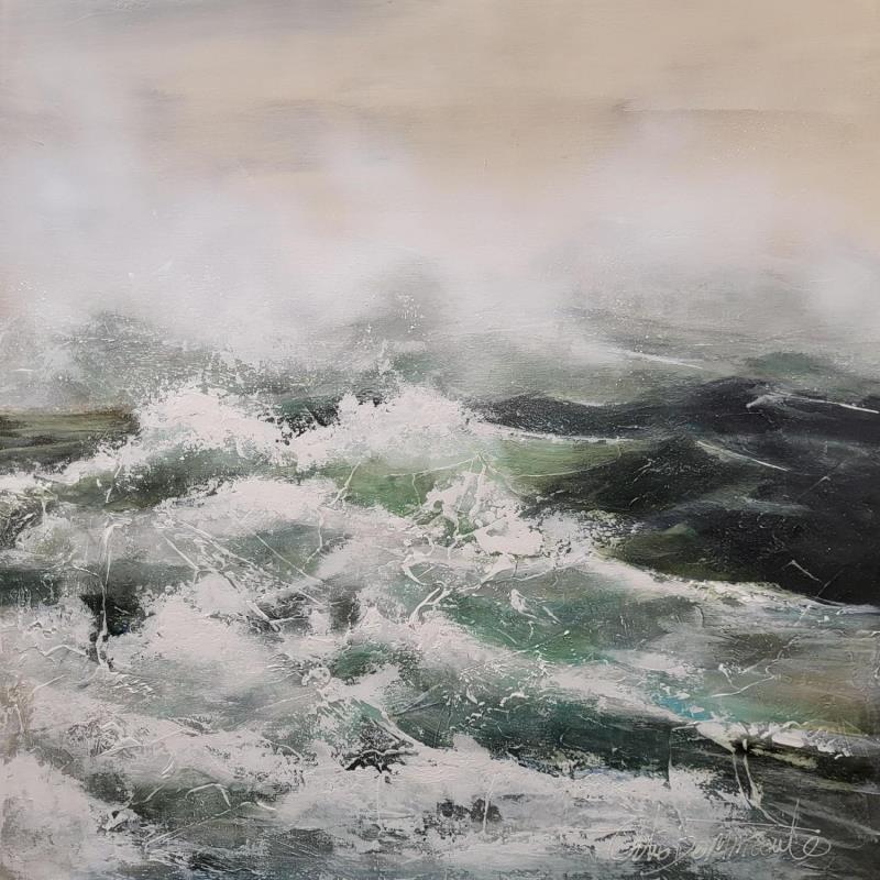 Peinture Ressacs par Ortis-Bommarito Nicole | Tableau Figuratif Marine Acrylique