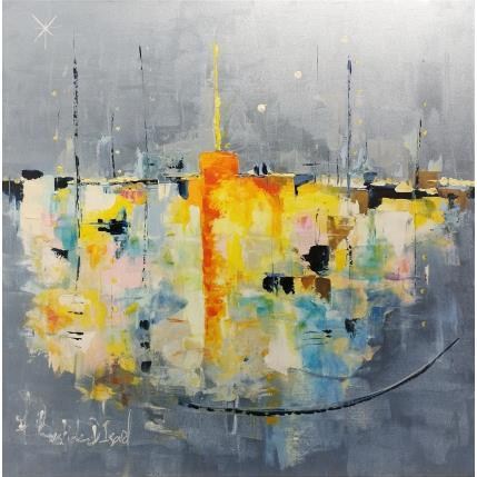 Peinture L'étoile du soir  par Bastide d´Izard Armelle | Tableau Abstrait Acrylique Paysages