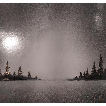 Peinture Fjord par Rey Julien | Tableau Figuratif Feuille d'or Paysages