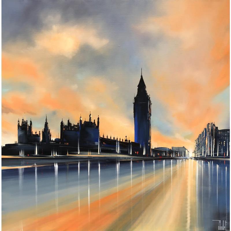 Gemälde When orange blows von Guillet Jerome | Gemälde Figurativ Urban Öl