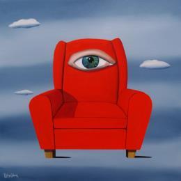 Gemälde Rest thinking von Trevisan Carlo | Gemälde Surrealismus Öl Landschaften, Natur