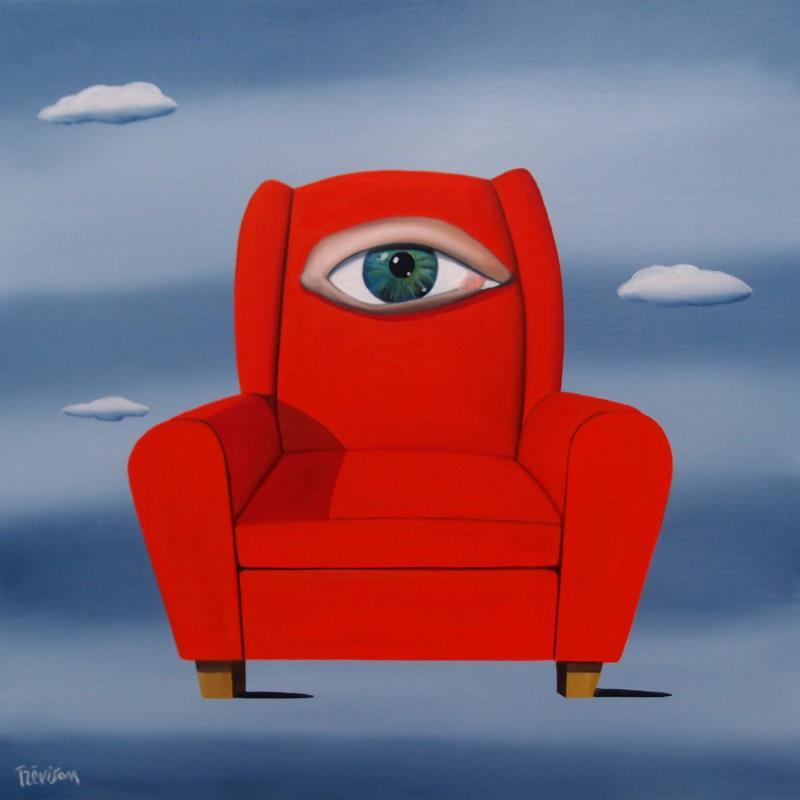 Painting Rest thinking by Trevisan Carlo | Painting Surrealism Landscapes Nature Oil