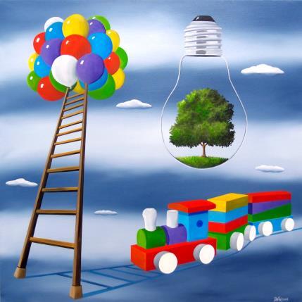 Painting Free space by Trevisan Carlo | Painting Surrealism Oil Landscapes, Nature