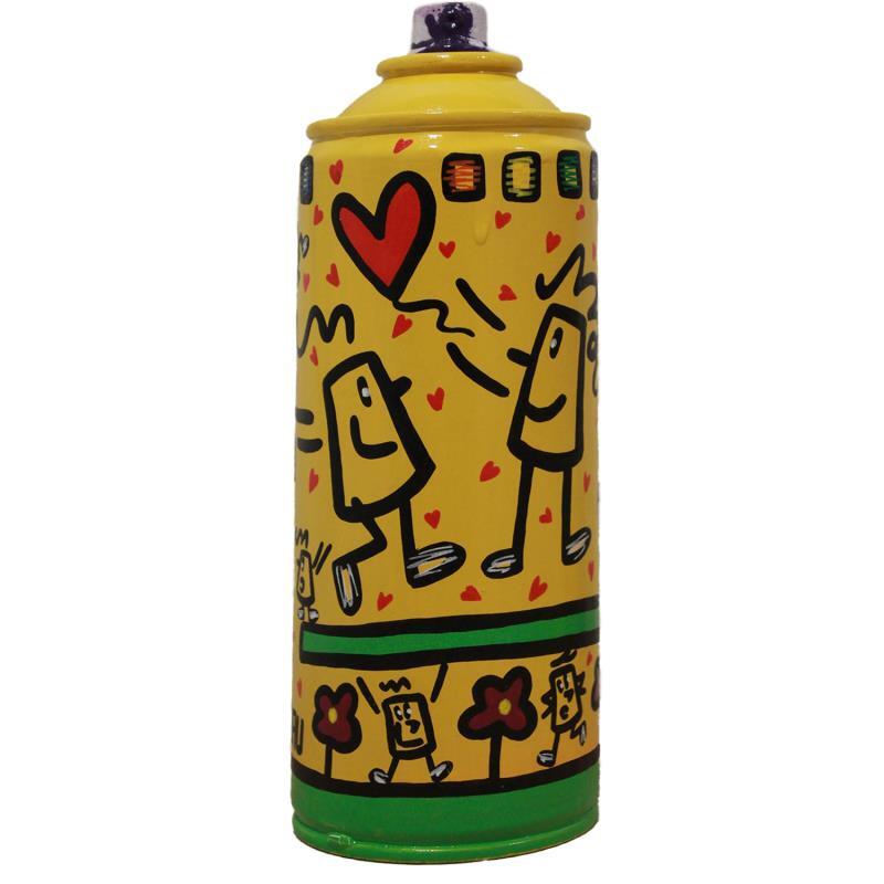 Sculpture Un peu d'amour par Ralau | Sculpture Art Singulier Nature Acrylique Posca