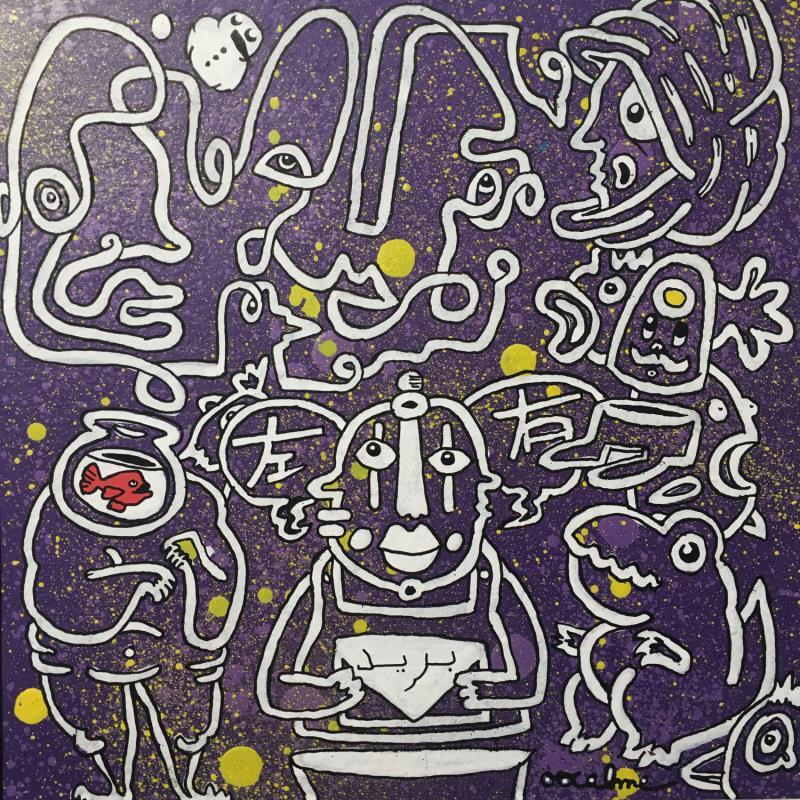 Painting Barid (courrier) by Oocalme | Painting Raw art Life style Acrylic