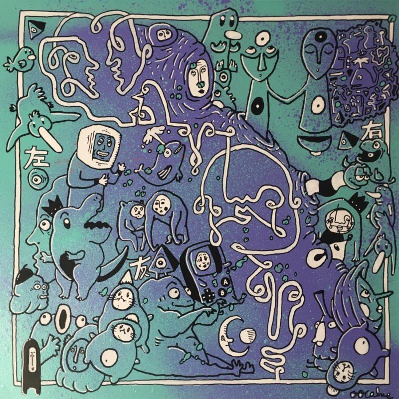 Peinture Go games par Oocalme | Tableau Art Singulier Scènes de vie Acrylique