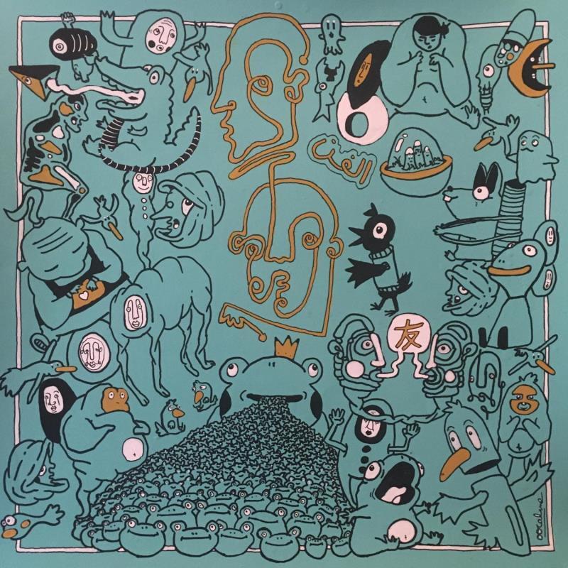 Peinture Fann (l'art) par Oocalme | Tableau Art Singulier Scènes de vie Acrylique