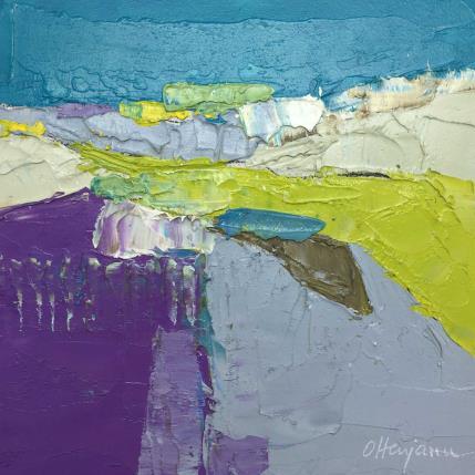 Peinture Nature infinie au ciel bleu par Ottenjann Andrea | Tableau Abstrait Acrylique Minimaliste