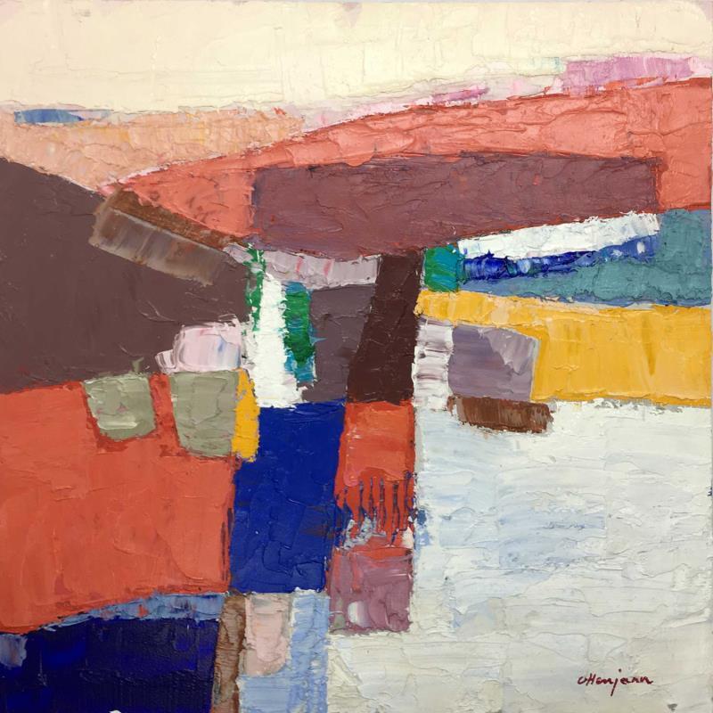 Painting La lumière du soir by Ottenjann Andrea | Painting Abstract Minimalist Acrylic