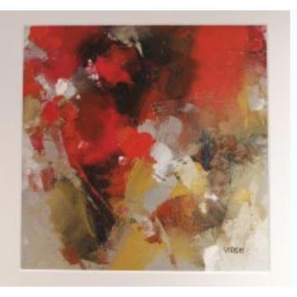 Gemälde Sunset von Virgis | Gemälde Abstrakt Öl Minimalistisch