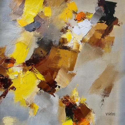 Gemälde Beige yellow von Virgis | Gemälde Abstrakt Öl Minimalistisch