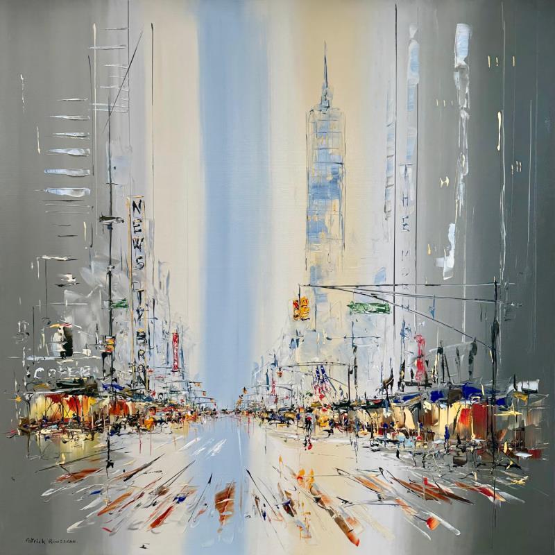 Pintura Walking back home por Rousseau Patrick | Pintura Figurativo Urbano Aceite