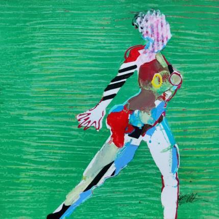 Peinture La double diagonale par Cressanne | Tableau