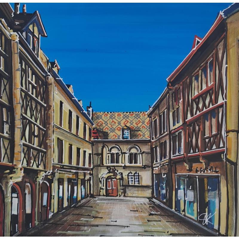 Painting La rue des Forges de Dijon by Touras Sophie-Kim  | Painting Realism Still-life Oil