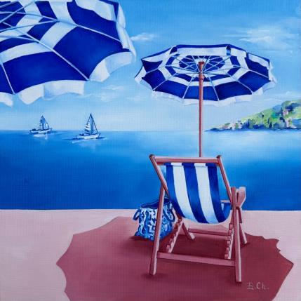 Painting Azur by Chassagnette Béatrice | Painting Figurative Oil Landscapes