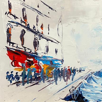 Painting Sur le quai by Raffin Christian | Painting Figurative Oil Urban