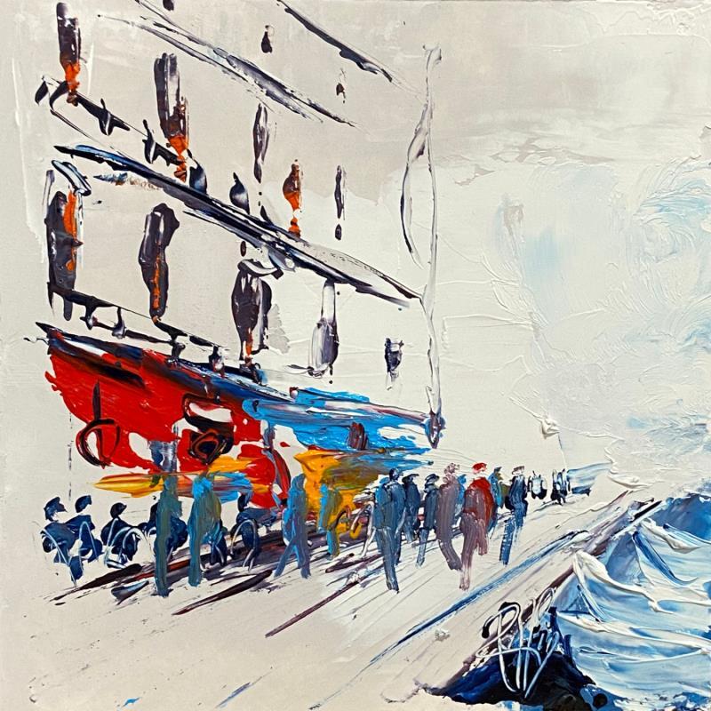 Painting Sur le quai by Raffin Christian | Painting Figurative Urban Oil