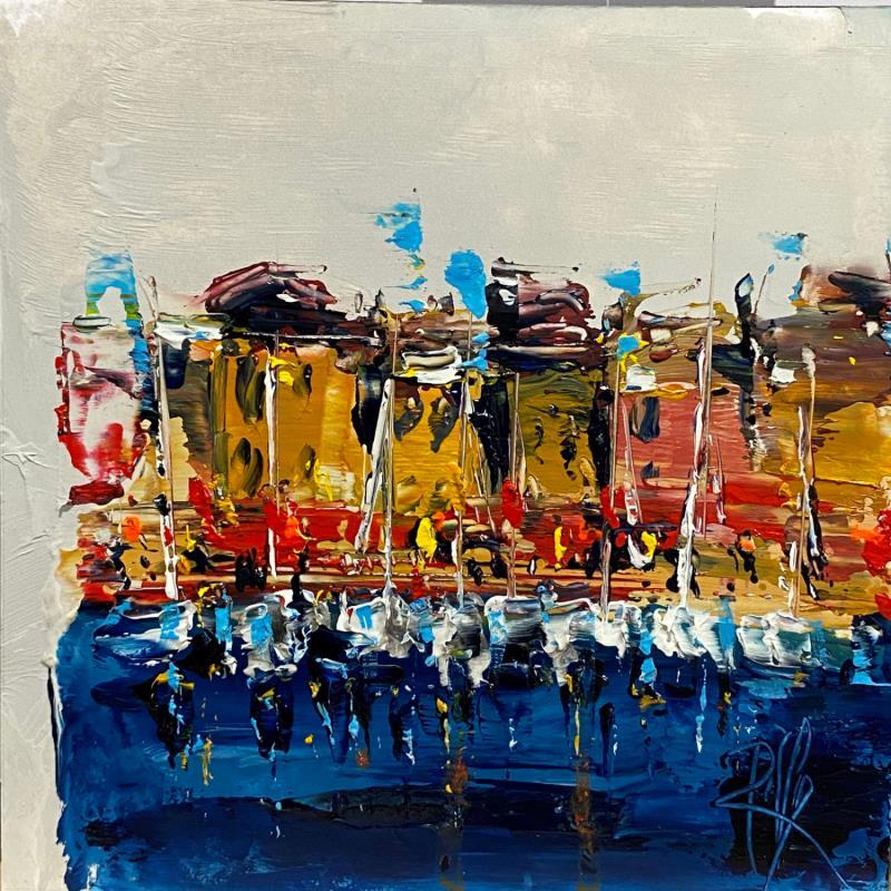 Painting A quai by Raffin Christian | Painting Figurative Marine Oil