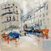 Peinture Boulevard par Raffin Christian | Tableau Figuratif Urbain Huile