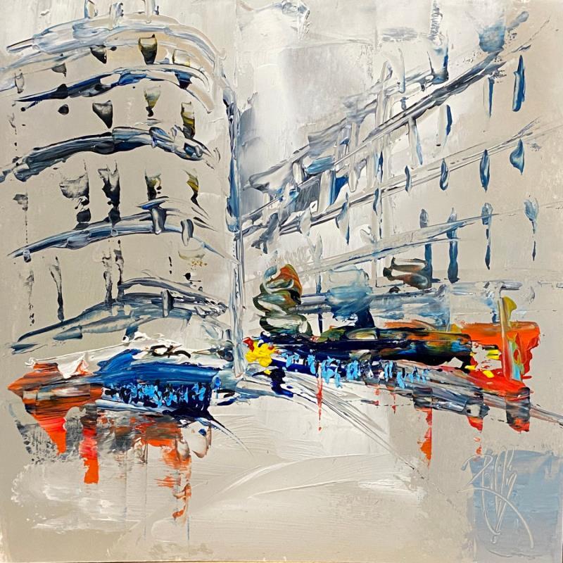 Peinture Boulevard par Raffin Christian | Tableau Figuratif Urbain Huile