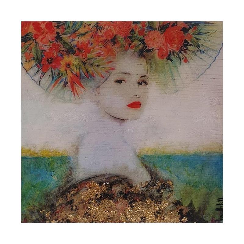 Painting Paqui sincera by Bofill Laura | Painting Figurative Portrait Acrylic Resin