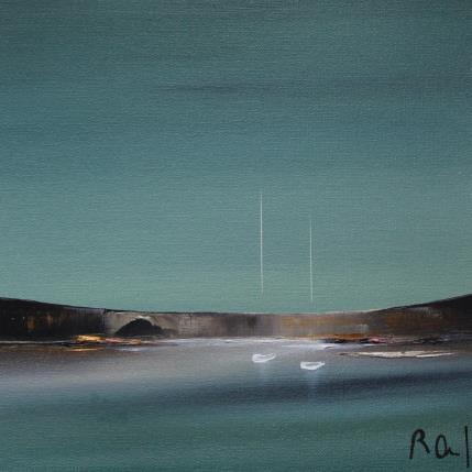 Gemälde Ambiance marine 60 von Roussel Marie-Ange et Fanny | Gemälde Figurativ Öl Marine, Minimalistisch, Pop-Ikonen