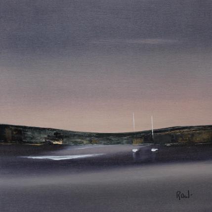 Gemälde Emotions paisibles 60 von Roussel Marie-Ange et Fanny | Gemälde Figurativ Öl Marine, Minimalistisch