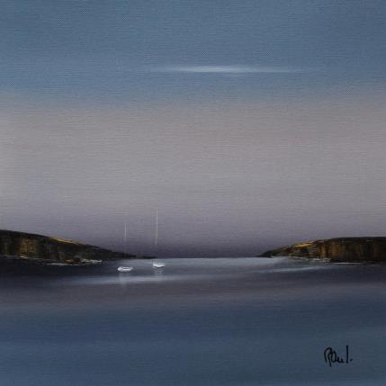 Painting Douceur marine 60 by Roussel Marie-Ange et Fanny | Painting Figurative Oil Marine, Minimalist