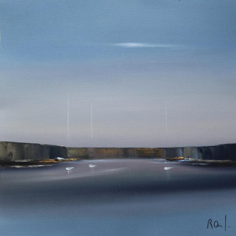 Painting Impression marine 61 by Roussel Marie-Ange et Fanny | Painting Figurative Marine Minimalist Oil